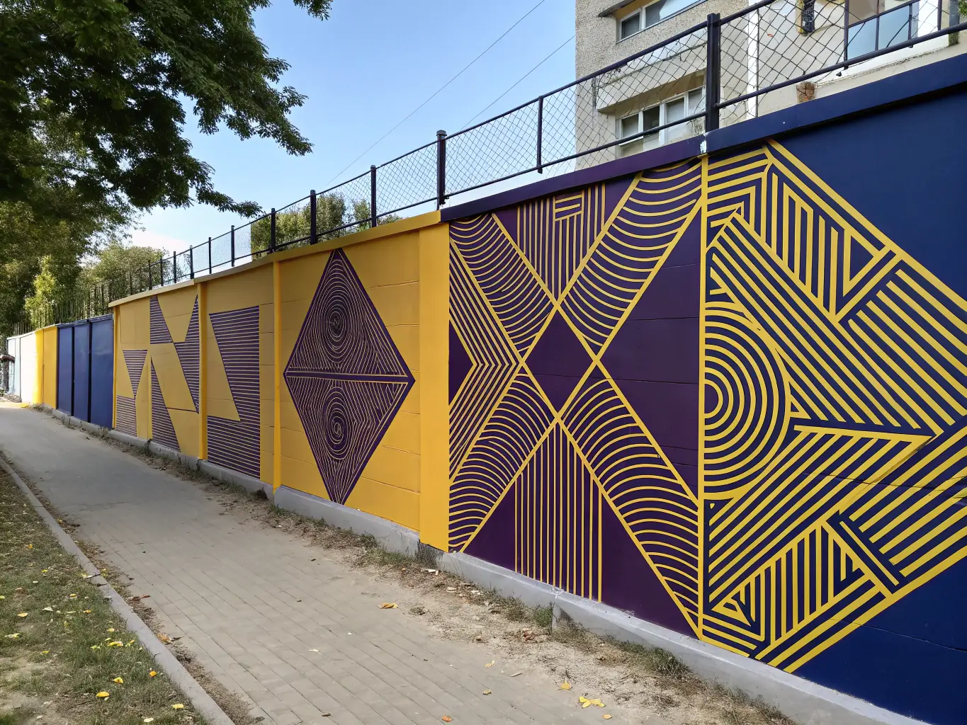 A vibrant wall painted with NABER's high-quality paint, showcasing smooth coverage and color richness.